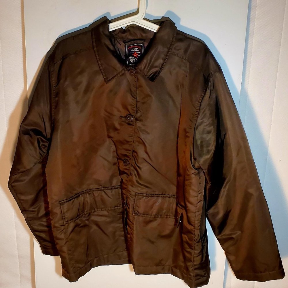 Men's AMERICAN EAGLE Brown Cargo Utility Jacket Sz L - EUC